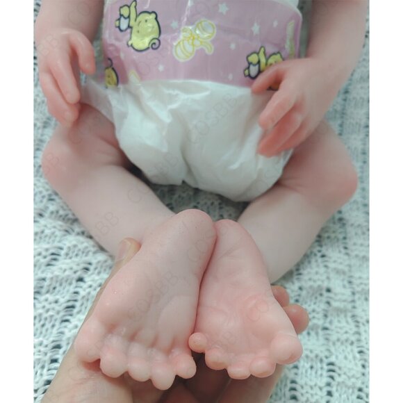 45cm Open Eyes Reborn Baby Girl Doll 5.61lbs Silicone Dolls Can Drink Water&Pee - Picture 16 of 16